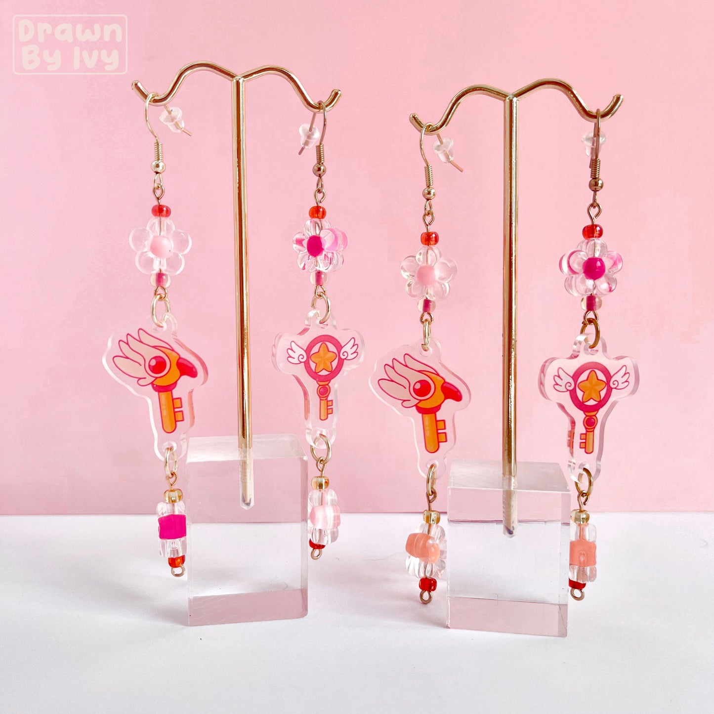 Magical Captor Girl Wands Acrylic Earrings