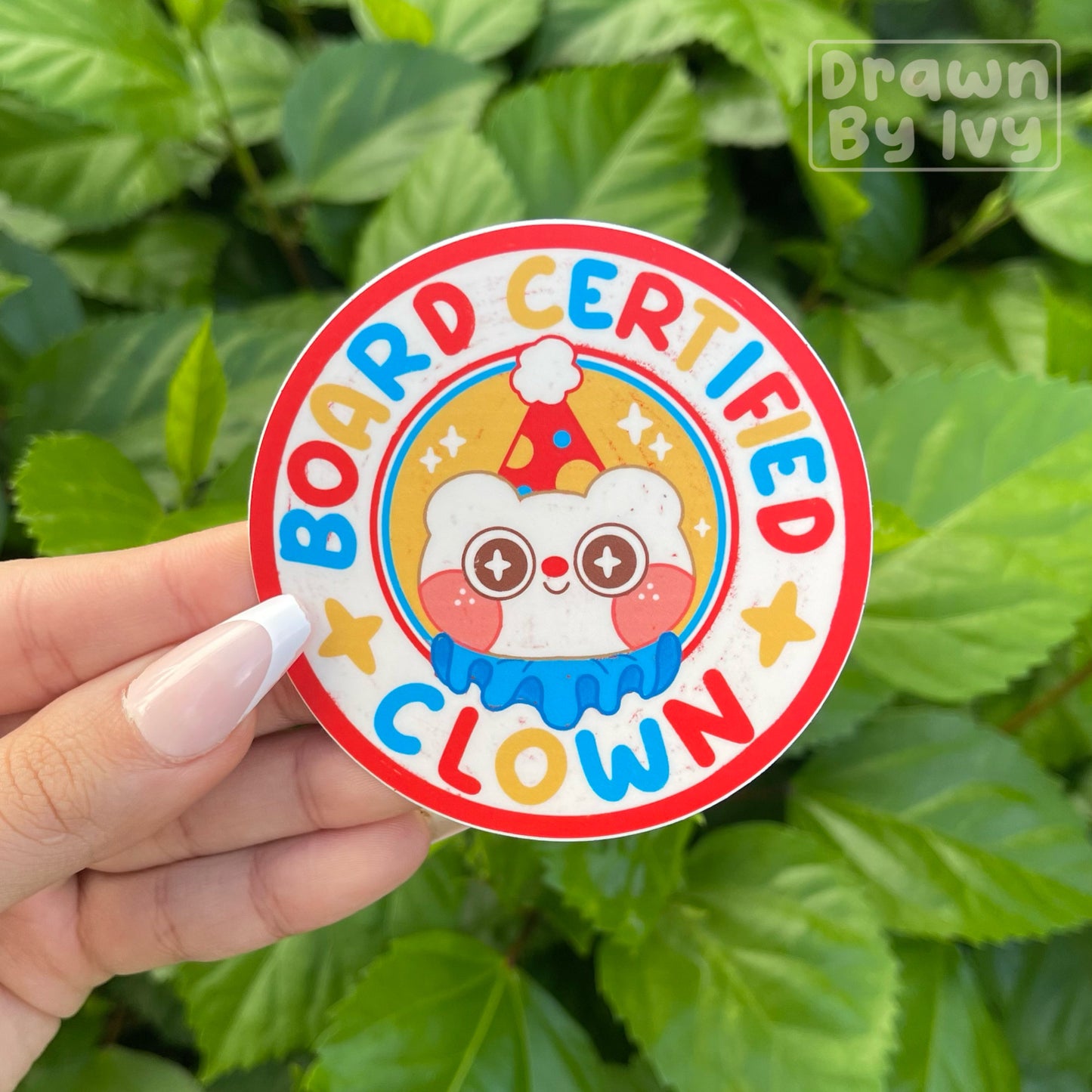 Board Certified Clown Vinyl Sticker