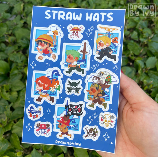 Straw Pirates Vinyl Sticker Sheet