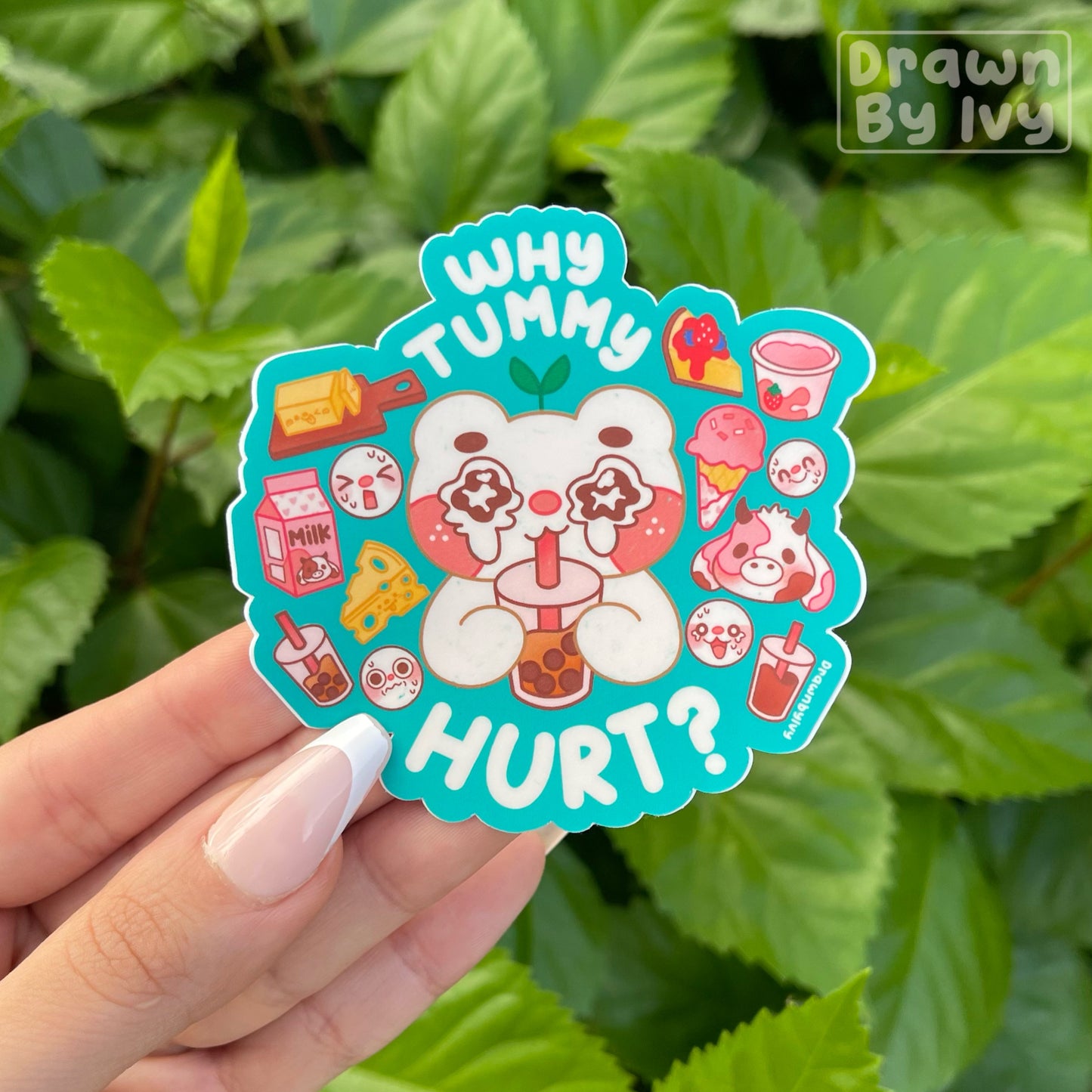 Why Tummy Hurt Vinyl Stickers