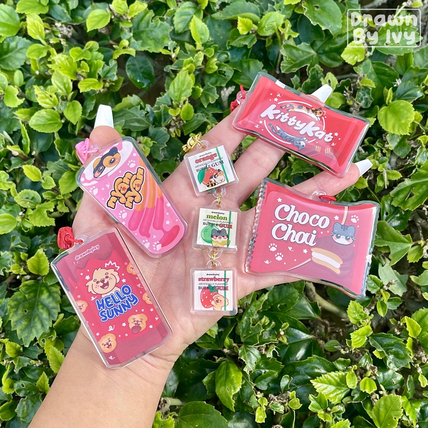 Sweet Asian Snacks Acrylic Charms