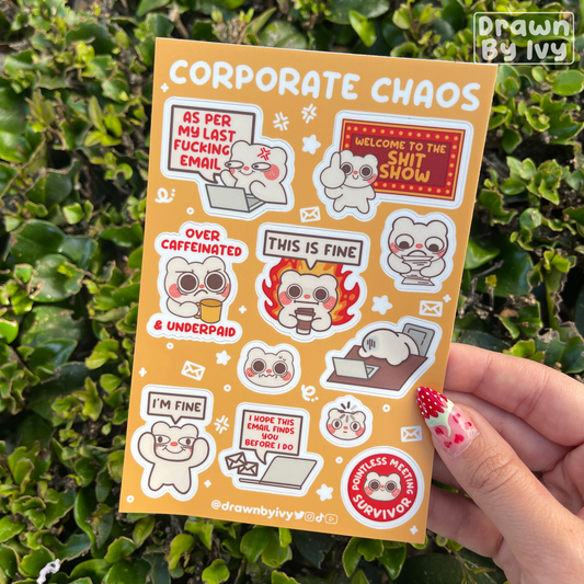 Corporate Chaos Vinyl Sticker Sheet