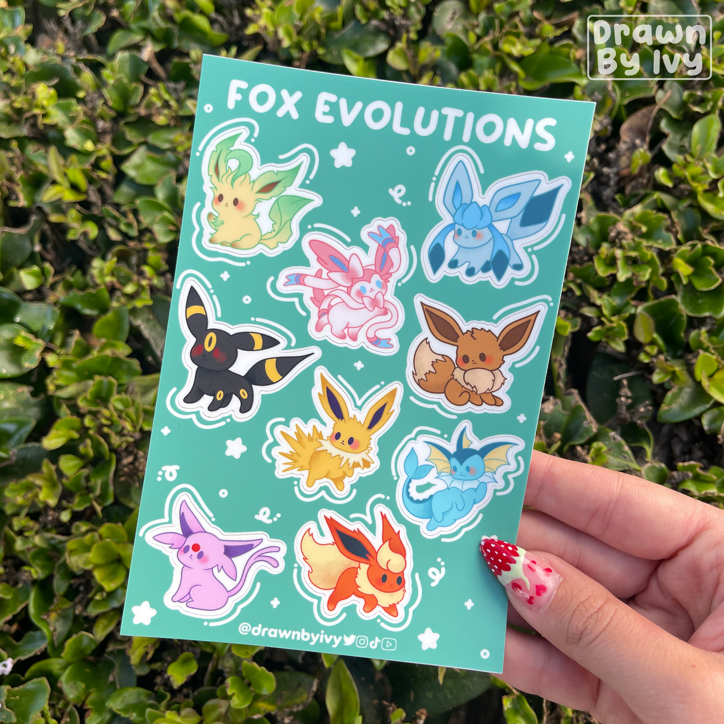 Fox Evolutions Vinyl Sticker Sheet