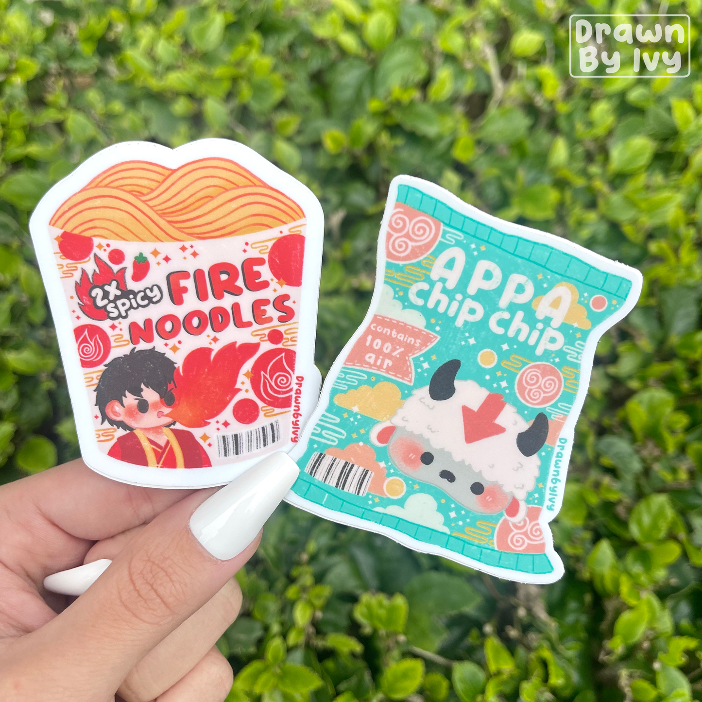 Air Chips x Fire Noodles Vinyl Stickers