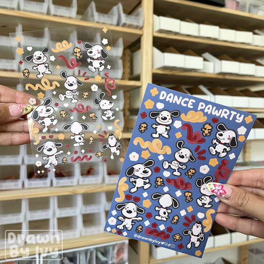 Dance Pawrty Deco Sticker Sheet