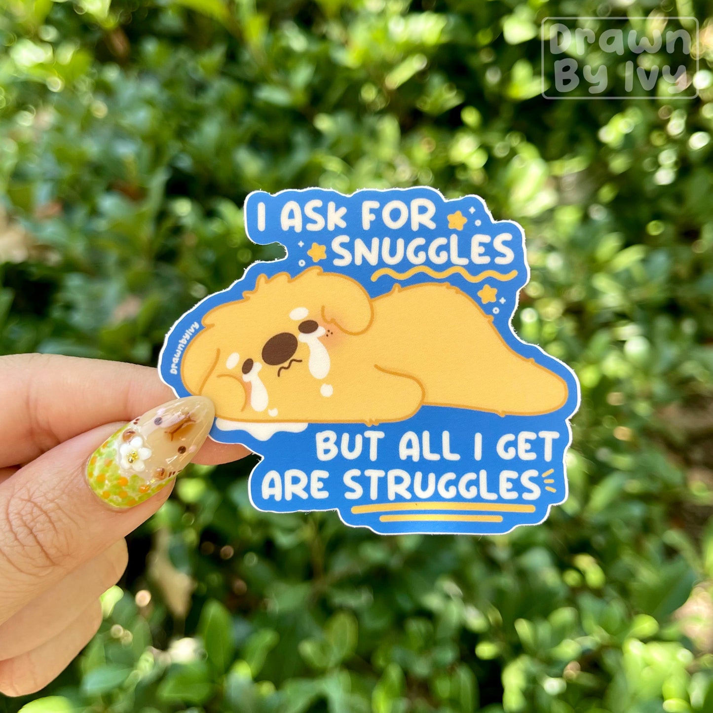 Snuggles Struggles Vinyl Sticker (coming 7/31)
