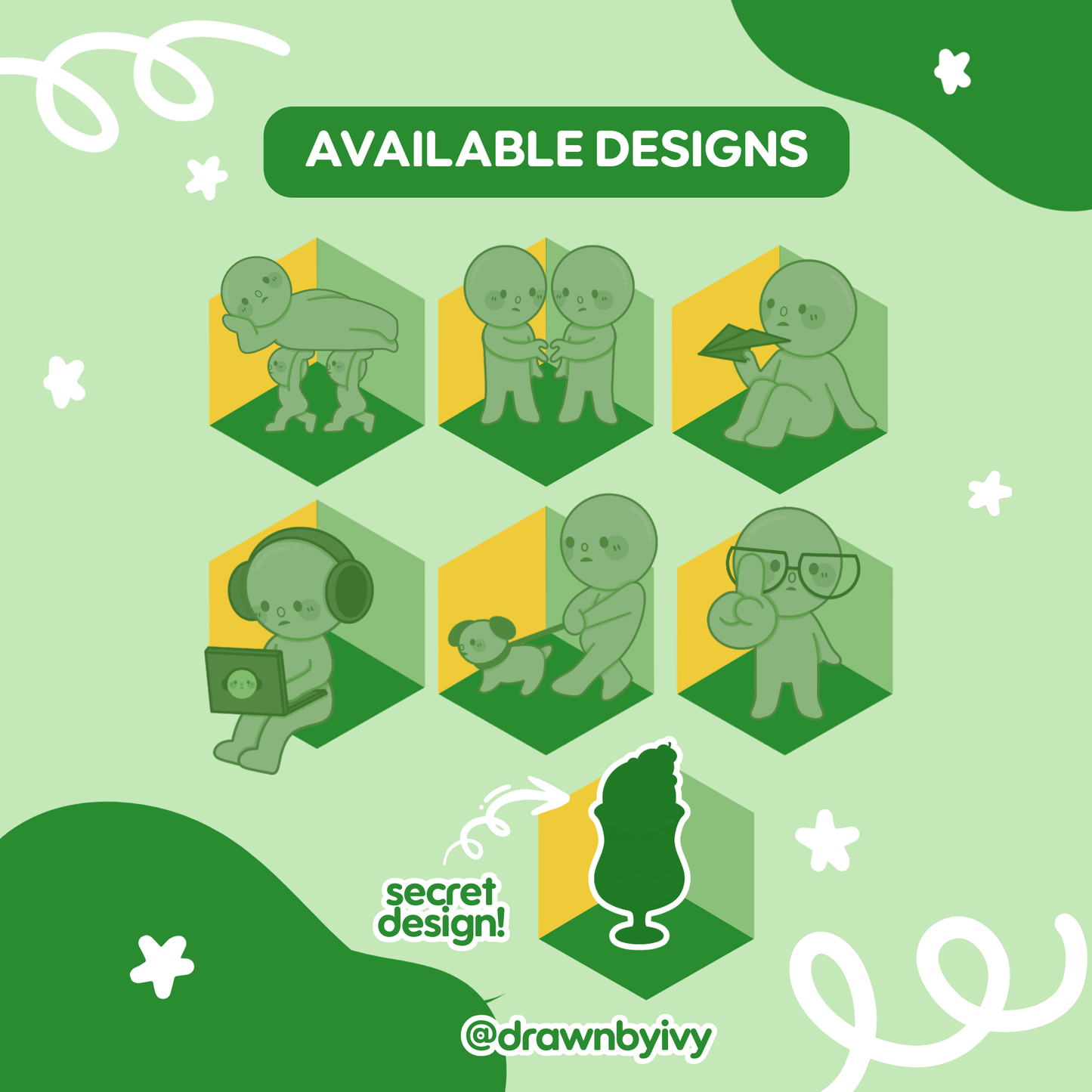 Lil Green Guys 2 Acrylic Charm Gacha (coming 7/31)