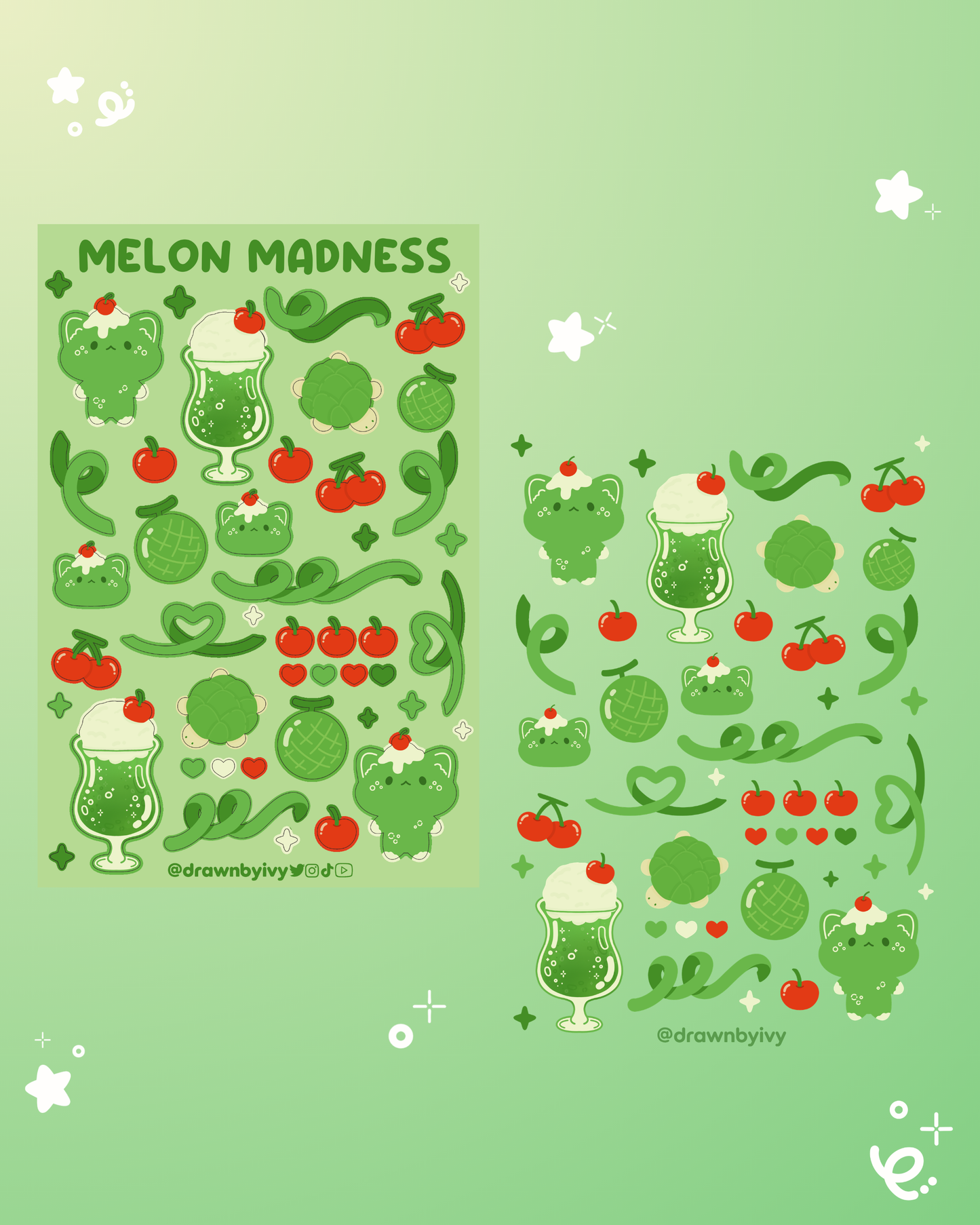 Melon Madness Deco Sticker Sheet