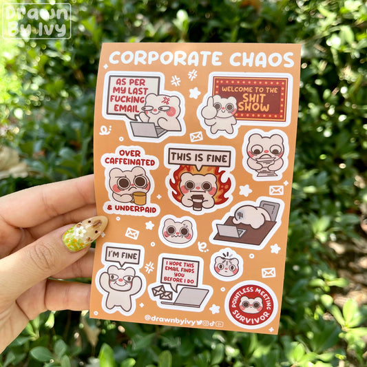 Corporate Chaos Vinyl Sticker Sheet