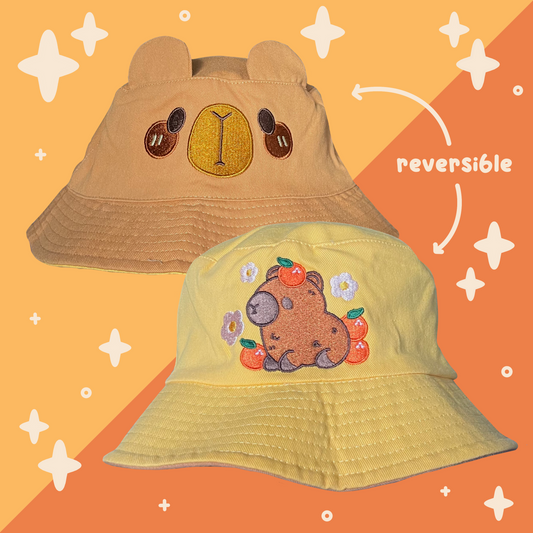 [ PREORDER ] Capybara Reversible Bucket Hat