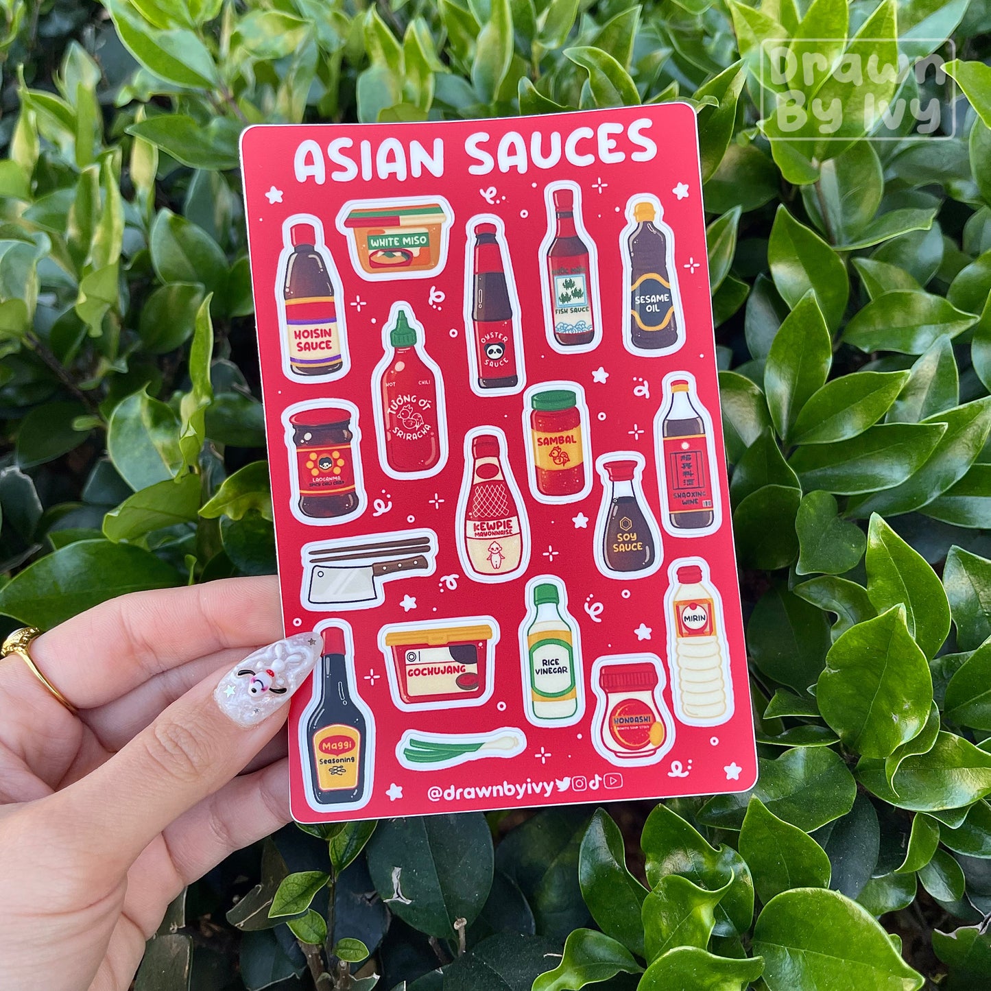 Asian Sauces Vinyl Sticker Sheet