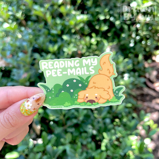Reading My Pee-mails Vinyl Sticker (coming 7/31)