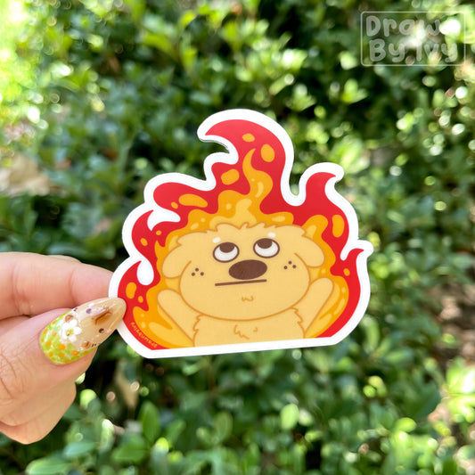 Sunny Fire Vinyl Sticker (coming 7/31)