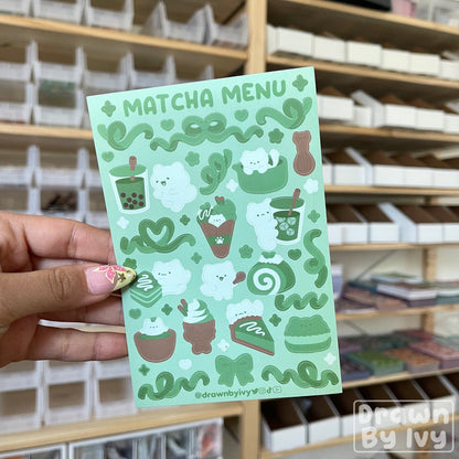 Matcha Menu Deco Sticker Sheet (coming 7/31)
