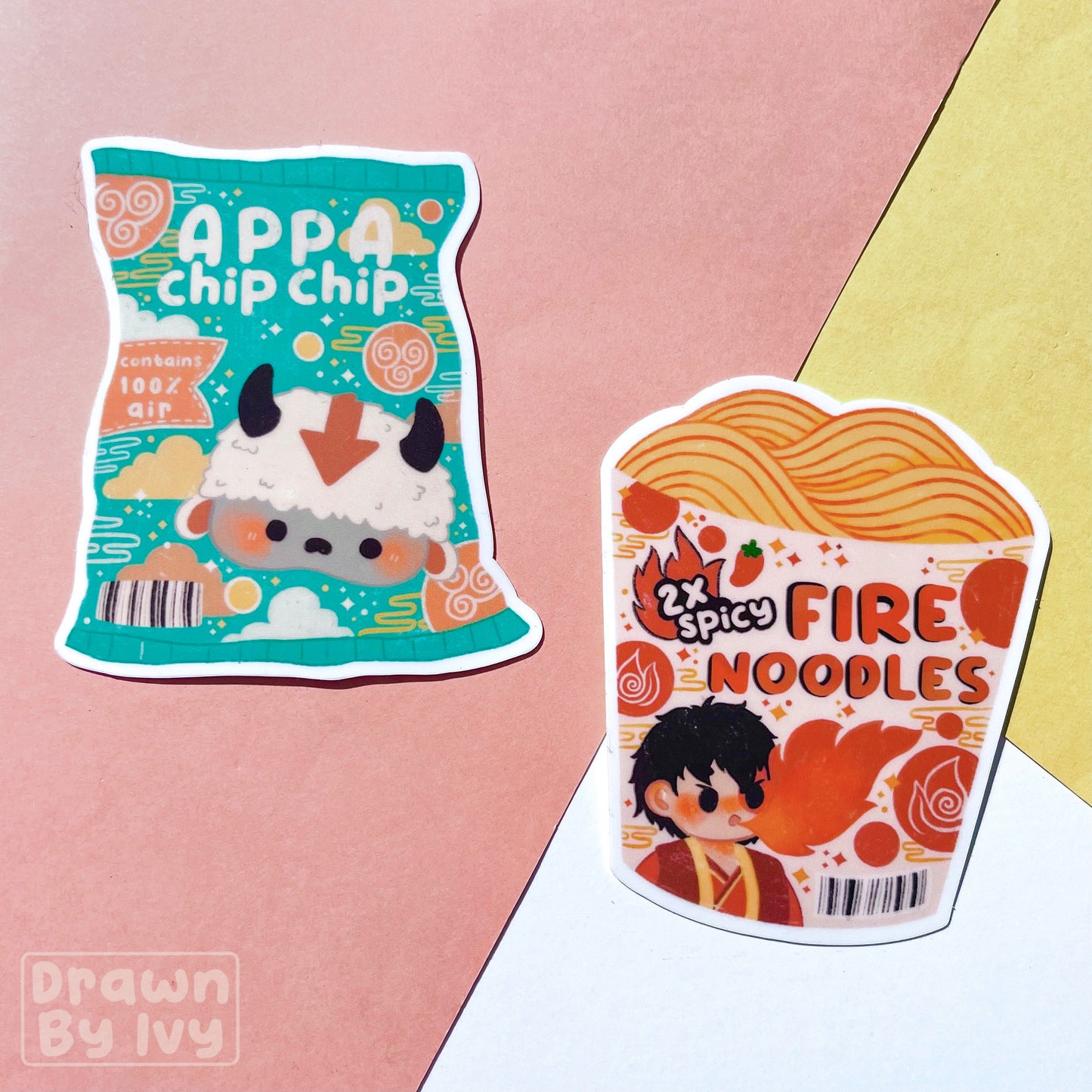 Air Chips x Fire Noodles Vinyl Stickers