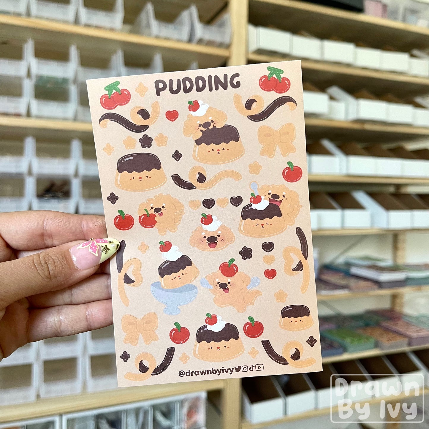 Pudding Deco Sticker Sheet