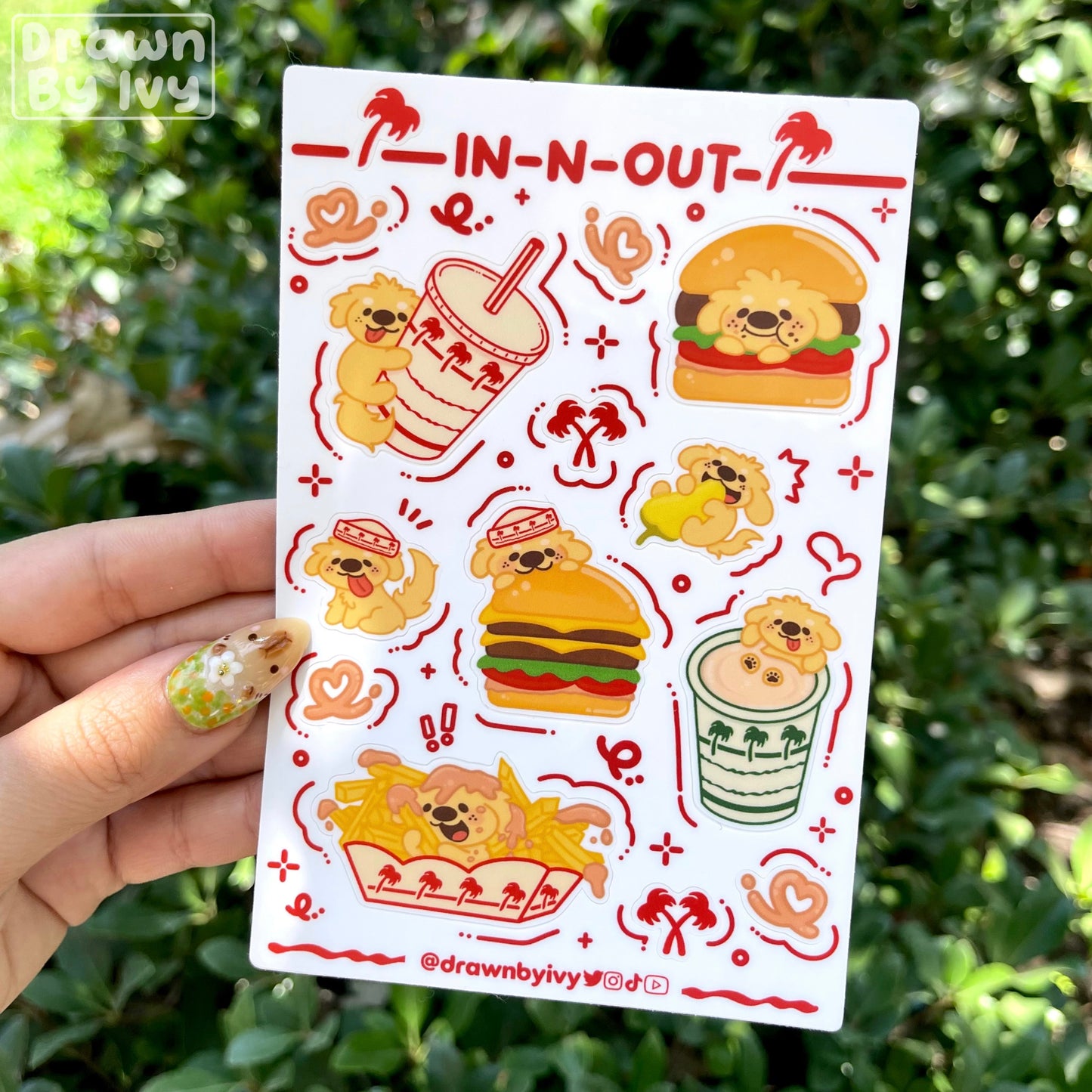 Burgers Vinyl Sticker Sheet