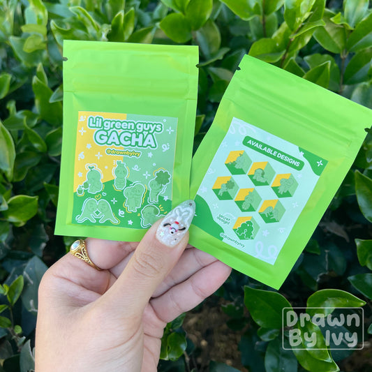 Lil Green Guys Acrylic Charm Gacha