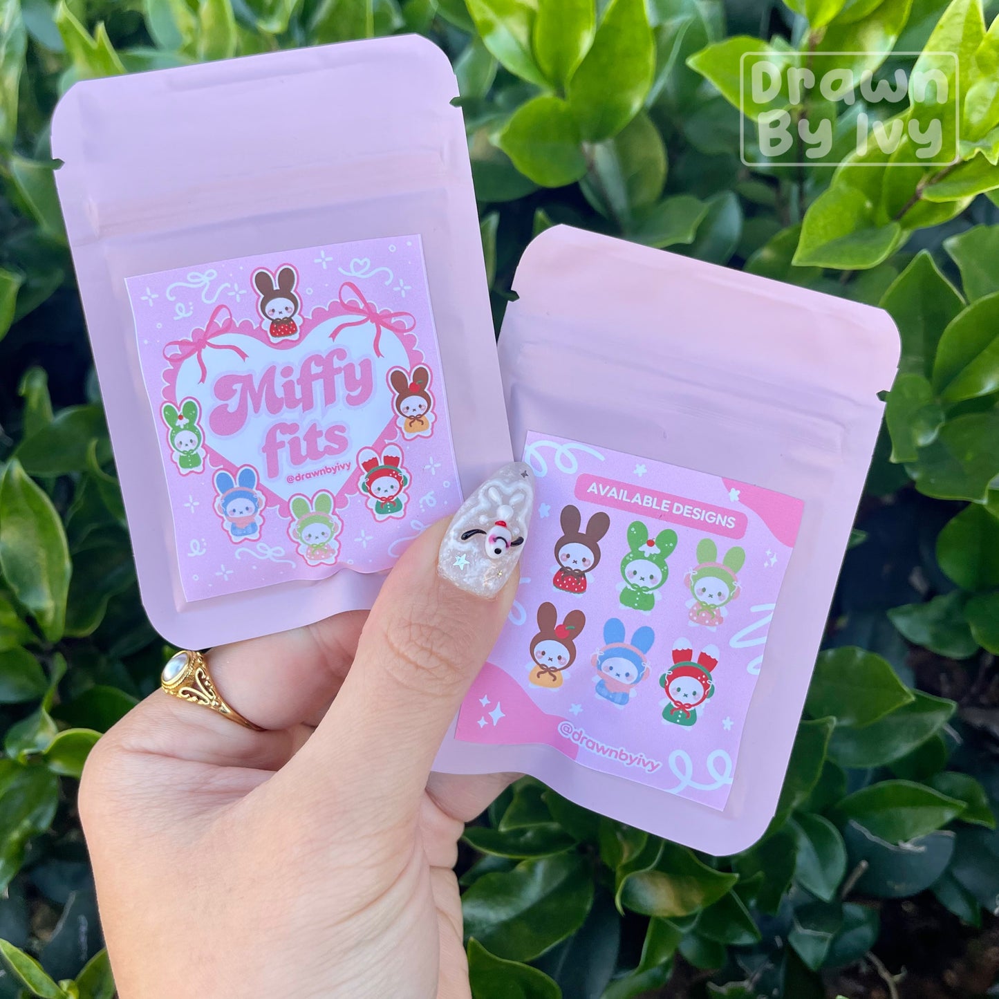 Bunny Fits (Pink) Acrylic Charm Gacha
