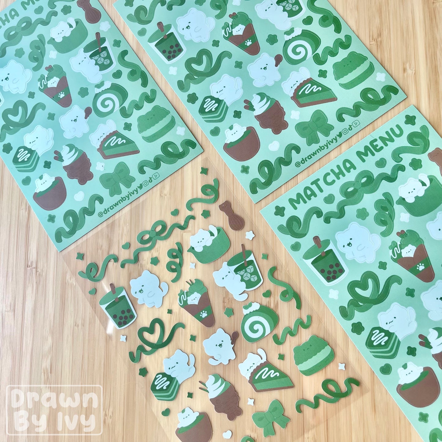 Matcha Menu Deco Sticker Sheet (coming 7/31)