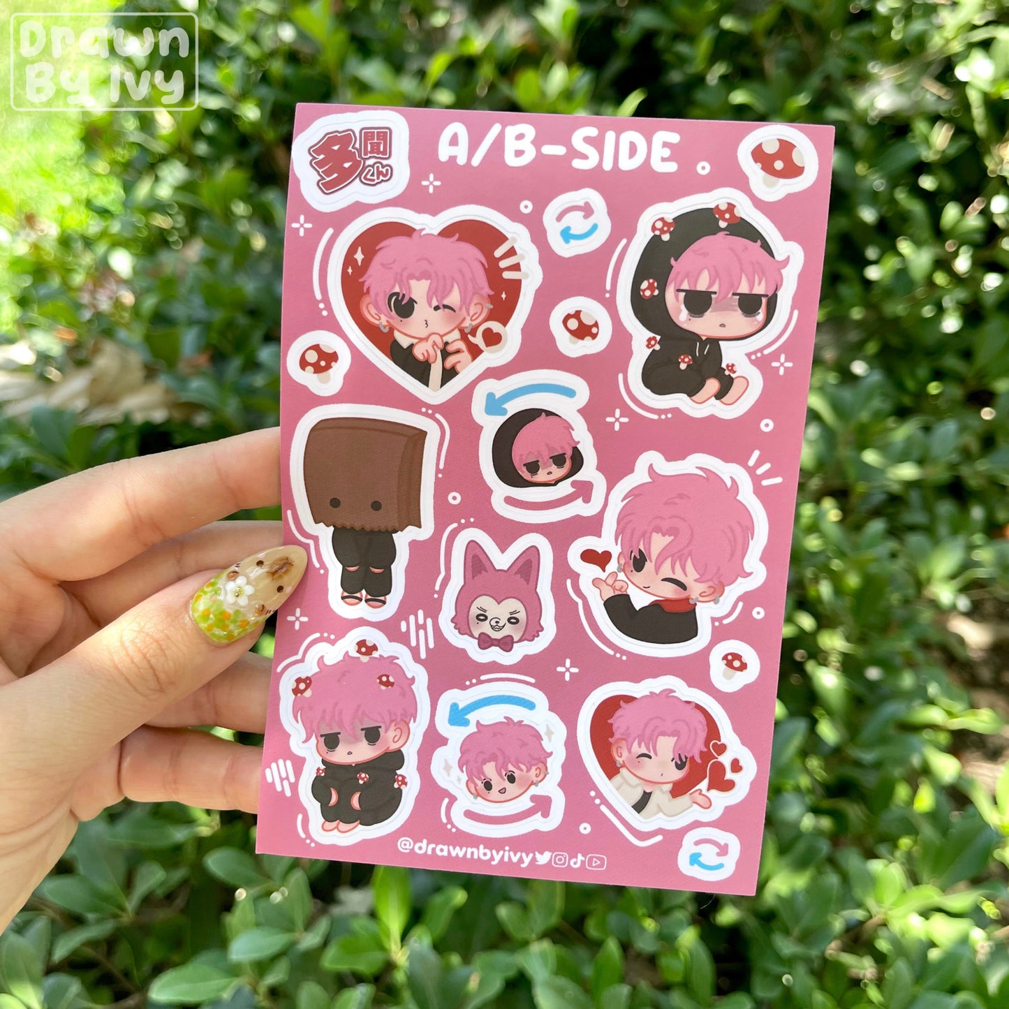 A/B-side Vinyl Sticker Sheet