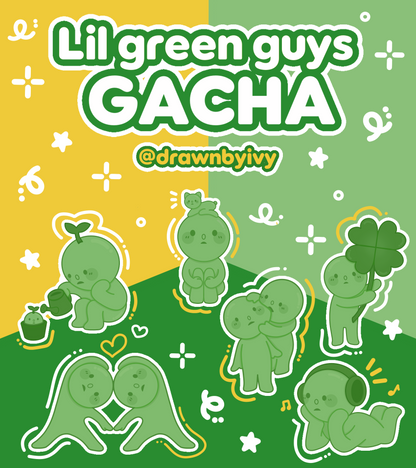 Lil Green Guys Acrylic Charm Gacha