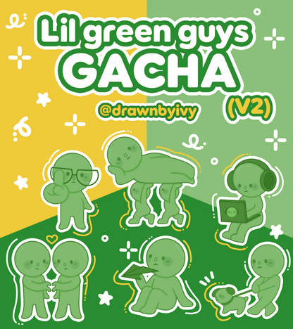 Lil Green Guys 2 Acrylic Charm Gacha (coming 7/31)