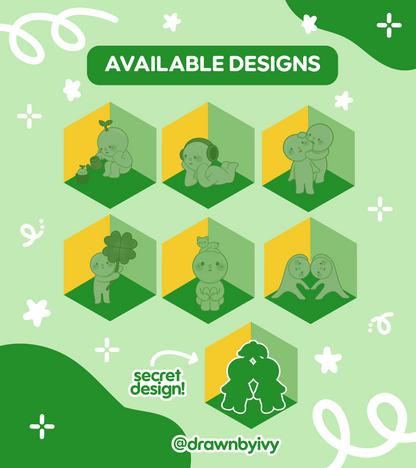 Lil Green Guys Acrylic Charm Gacha