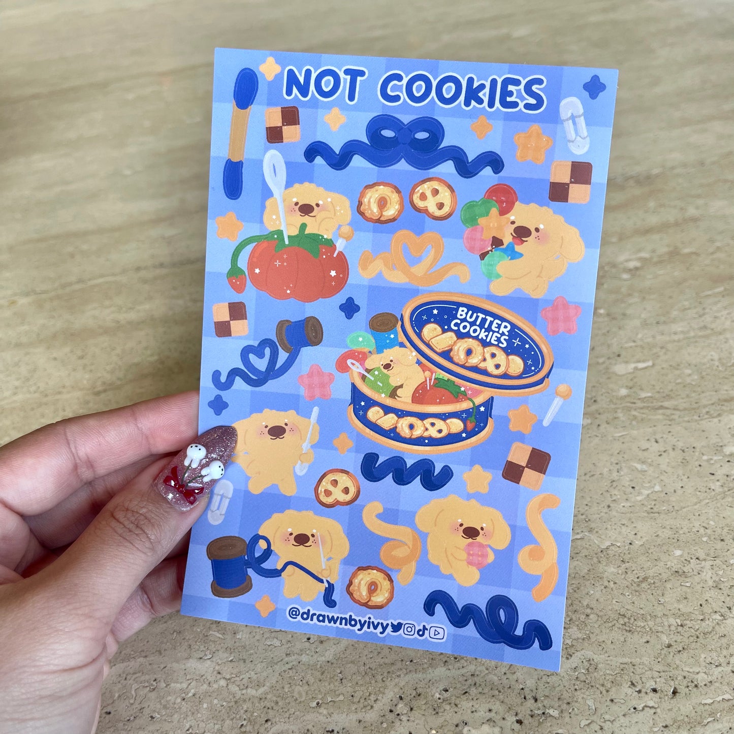Not Cookies Deco Sticker Sheet