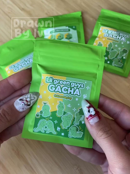 Lil Green Guys Acrylic Charm Gacha