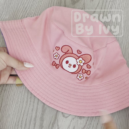 [PREORDER] Kawaii Bunny/Goth Bunny Reversible Bucket Hat