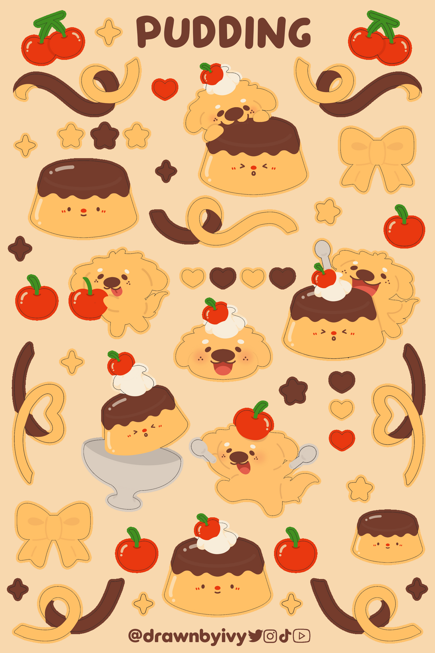 Pudding Deco Sticker Sheet (coming soon)